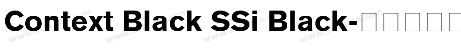 Context Black SSi Black字体转换
